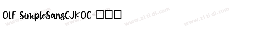 OLF SimpleSansCJKOC字体转换